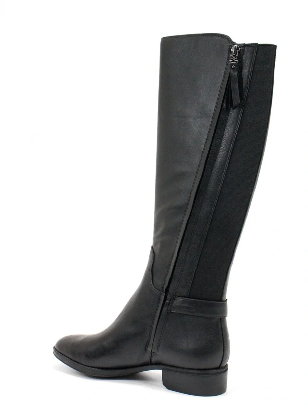 Sam Edelman Black Over-the-Knee Riding Boots with Buckle Strap